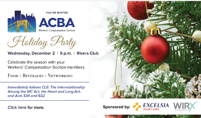 ACBA WC CLE and Holiday invite